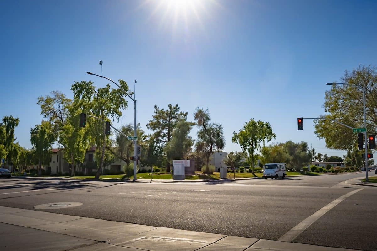 Neighborhood sign near Mill Ave by 12 E Hermosa Dr