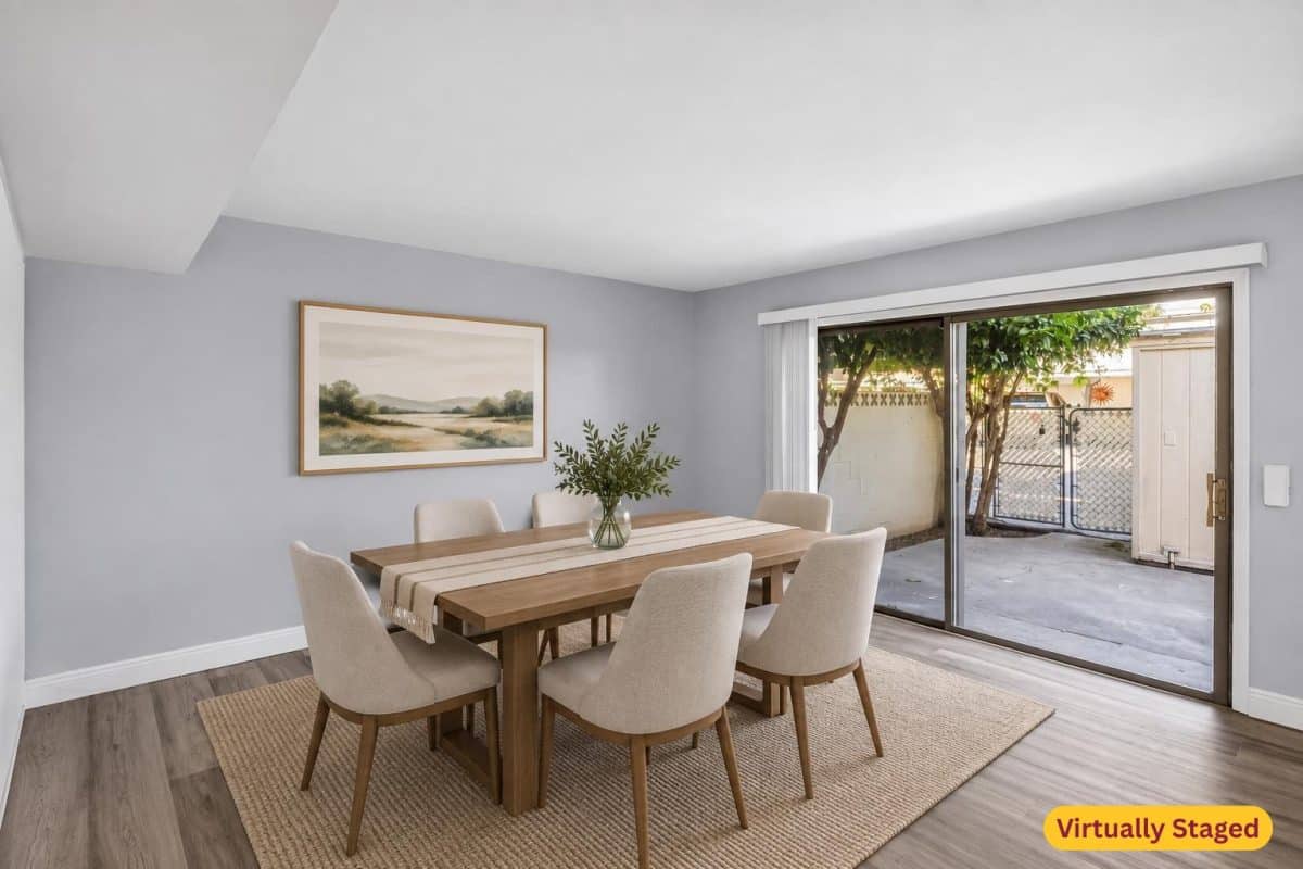 Virtually staged dining area at 14 E Hermosa Dr