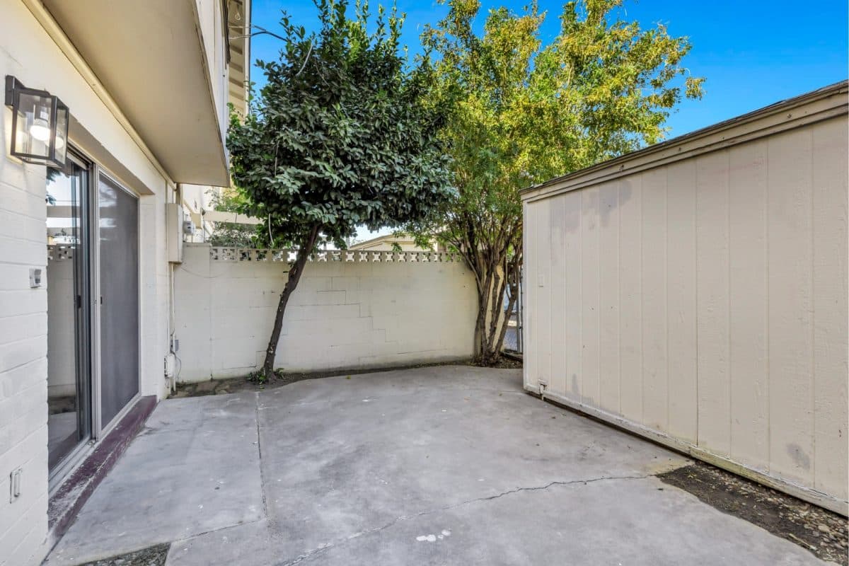 Private gated patio at 14 E Hermosa Dr