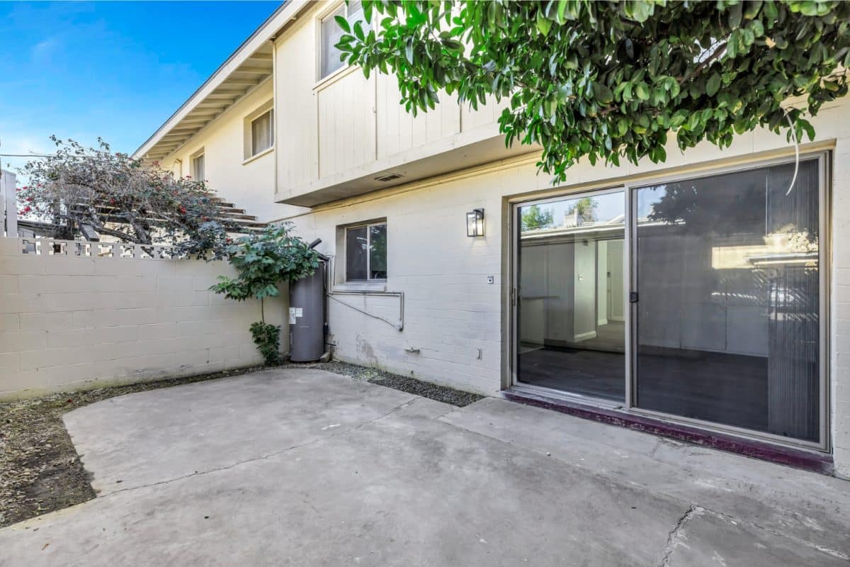 Private gated patio at 14 E Hermosa Dr